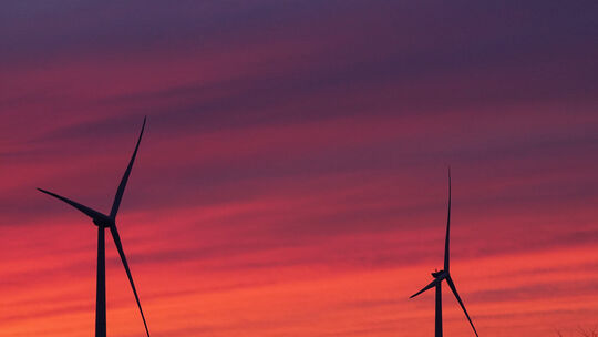 Windräder vor Abendhimmel