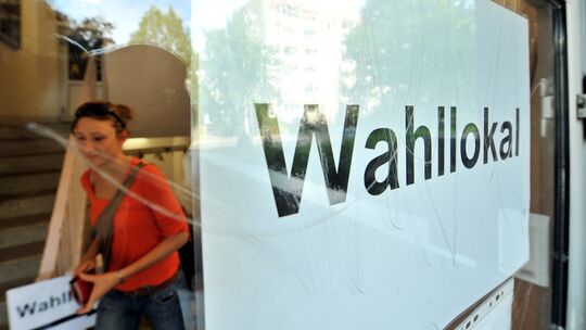 Landtagswahlen Sachsen - Wahllokal