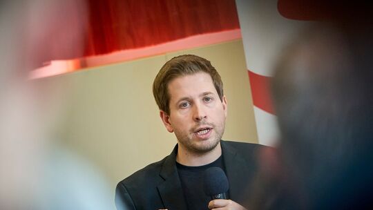 SPD-Generalsekretär Kevin Kühnert in Koblenz