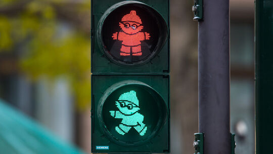 Deutschlands erste Mainzelmännchen-Ampel