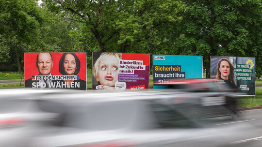 Wahlplakate in Halle (Saale)