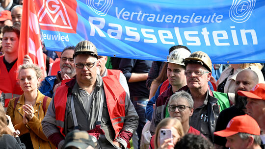 Protest-Kundgebung bei Stahlhersteller Thyssenkrupp Steel