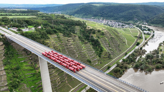 Belastungstest auf maroder Moseltalbrücke