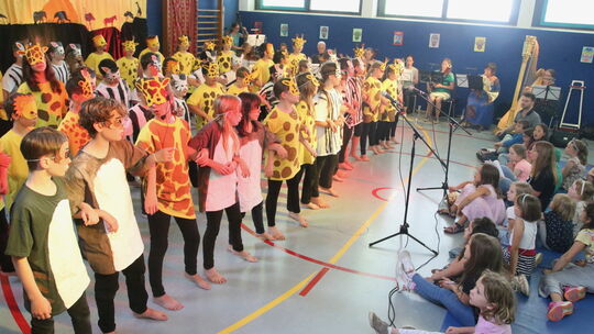Die Kinder der Klassen 4a und 4b der Vallendarer Karl-d‘Ester-Grundschule führten als Abschlussprojekt ein Musical auf, in dem e