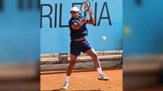 Benjamin Hassan (GER), APRIL 23, 2024 - Tennis : Benjamin Hassan during singles qualifying 2nd round match against Shint