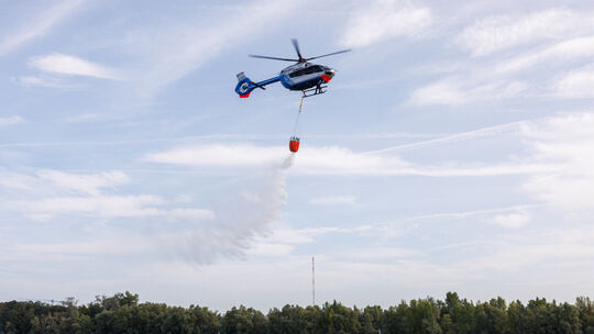 Übung der neuen Polizeihubschrauber in Rheinland-Pfalz