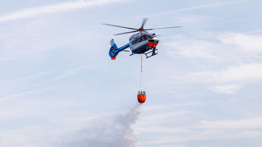 Übung der neuen Polizeihubschrauber in Rheinland-Pfalz