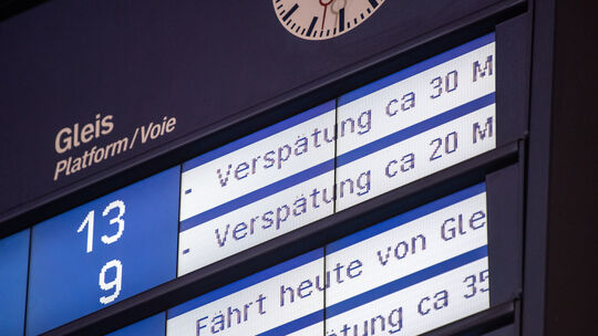 Verspätung bei der Bahn
