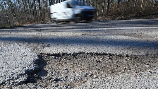 Straßenschäden in Baden-Württemberg