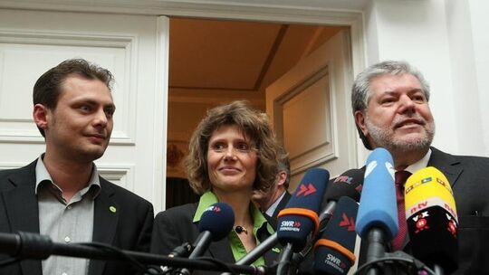 Daniel Köbler, Eveline Lemke und Kurt Beck