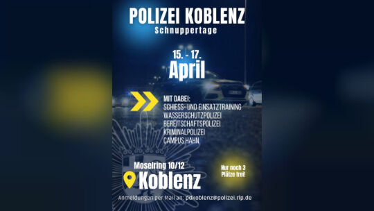 Schnuppertage der Polizei Koblenz Schnuppertage der Polizei Koblenz