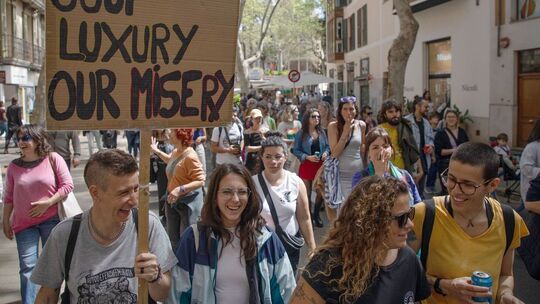 Demonstration gegen Wohnungsnot in Spanien