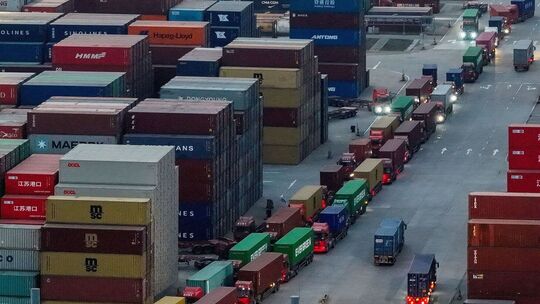 Containerterminal in Jiangsu