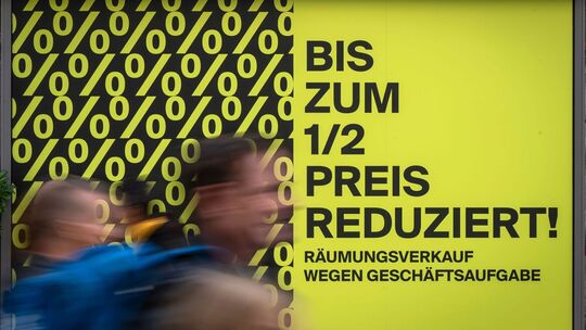 Geschäftsaufgabe in der Innenstadt
