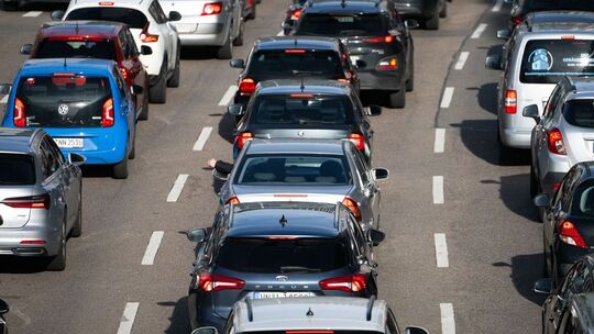 Stau auf der Autobahn