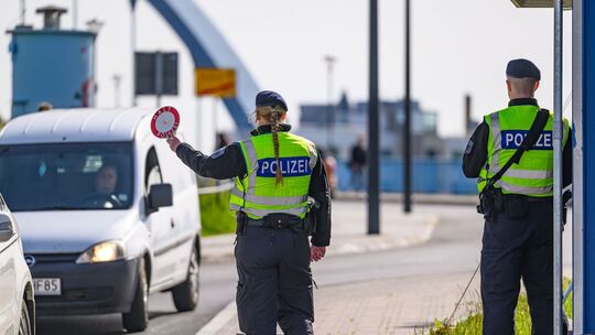 Bundespolizei an der deutsch-polnischen Grenze