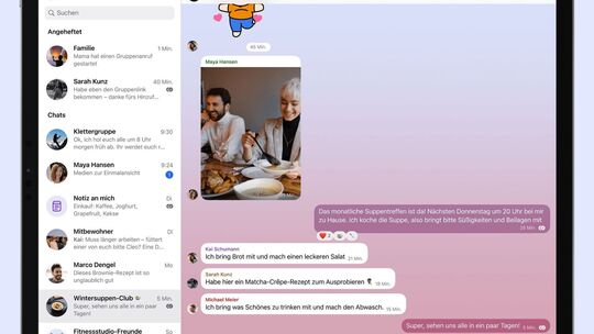Gruppenchat beim Messenger Signal