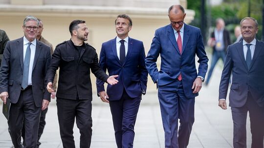 Merz, Macron, Starmer und Tusk in Kiew