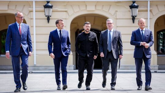 Merz, Macron, Starmer und Tusk in Kiew