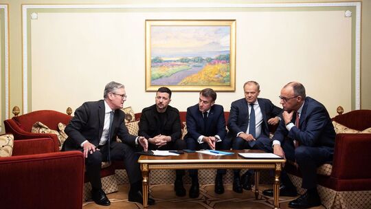 Merz, Macron, Starmer und Tusk in Kiew Merz, Macron, Starmer und Tusk in Kiew