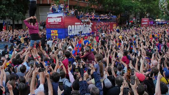 Jubel nach Barças Meistertitel