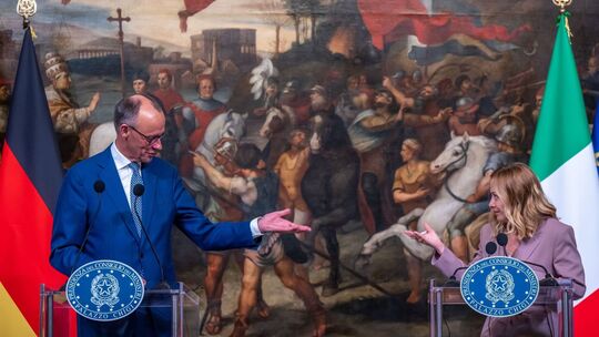 Bundeskanzler Merz trifft Italiens Ministerpräsidentin Meloni