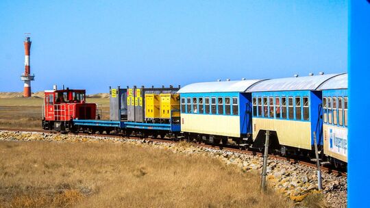 Inselbahn in den Salzwiesen