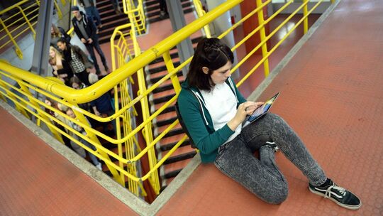 Studentin an der Universität in Konstanz
