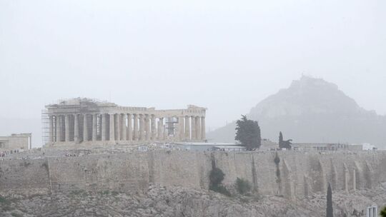 Saharastaub in Athen