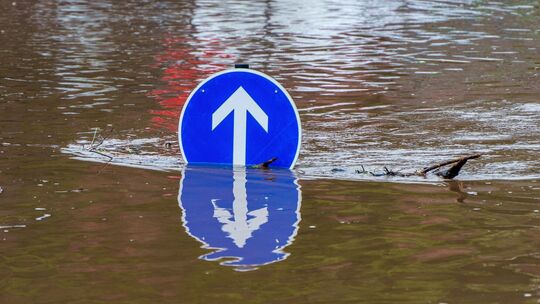 Hochwasser.