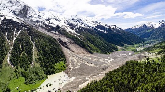 Gletscherabbruch im Wallis