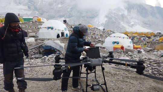 Drohnen-Einsatz am Mount Everest