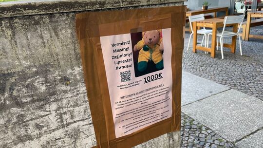 1000 Euro für gestohlenen Teddy ausgesetzt