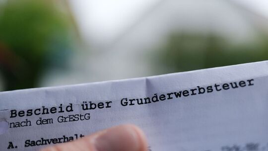 Ein Bescheid über die Grunderwerbsteuer
