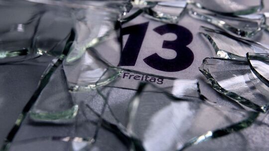 Kalenderblatt mit dem Datum von Freitag, dem 13.