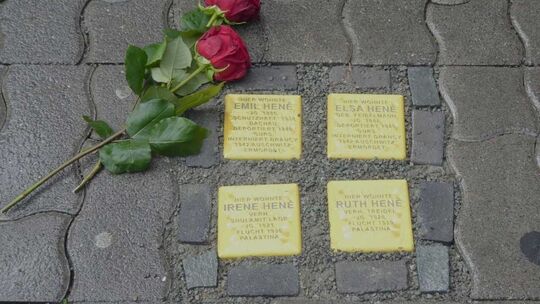 Provisorische Stolpersteine in Kaiserslautern