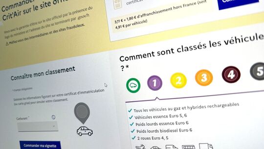 Bestellformular für die Umweltplakette Crit'Air