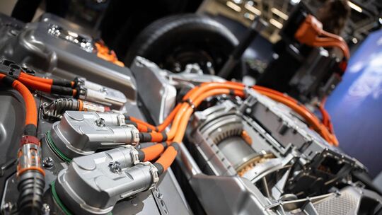 Fahrgestell mit Batterie für ein E-Auto