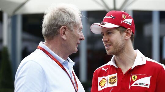 Sebastian Vettel und Helmut Marko
