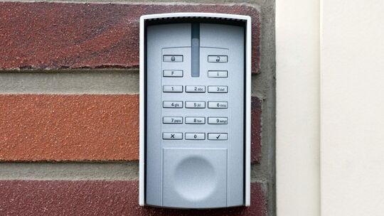 Das elektronische Zahlenschloss einer Alarmanlage