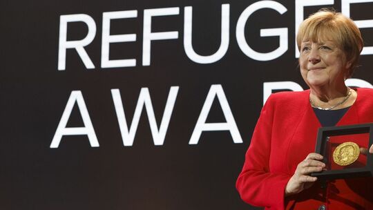 Ex-Kanzlerin Merkel bei einer Preisverleihung