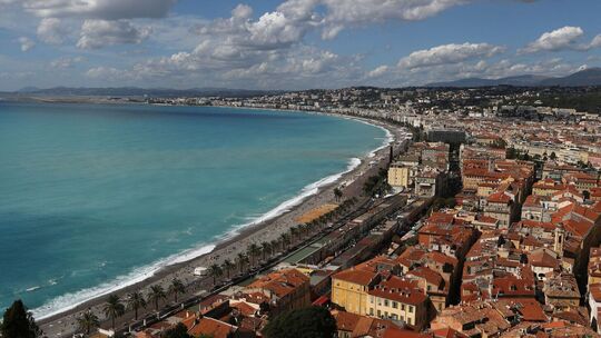 Blick auf die Altstadt in Nizza,