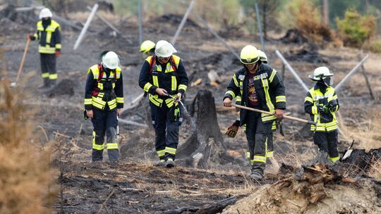 Waldbrand in Thüringen - Saalfelder Höhe