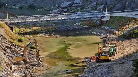 Wiederaufbau der Bahnstrecke im Ahrtal