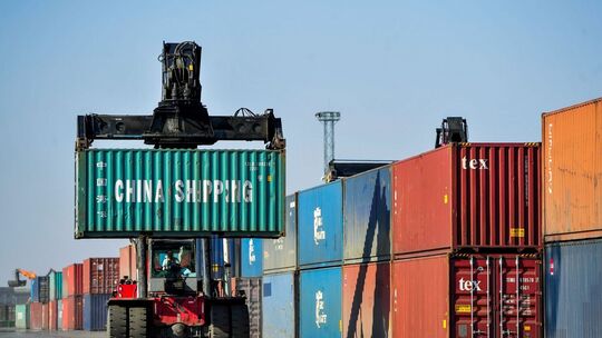 Containerumschlag in China