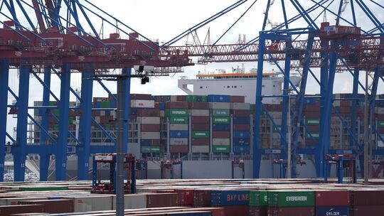 Container Terminal Tollerort im Hamburger Hafen