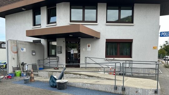 Bauarbeiten im Eingangsbereich