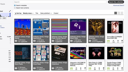 Screenshot «Amiga Software Library» des Internet Archive