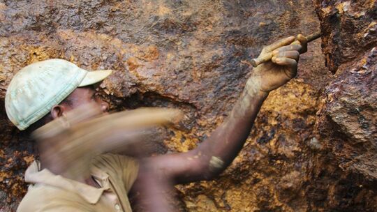 Arbeiter in Mine im Kongo