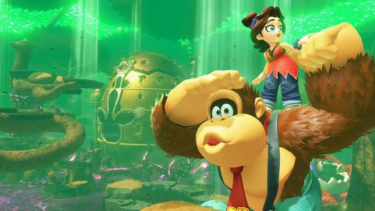 Screenshot aus dem Videospiel «Donkey Kong Bananza»